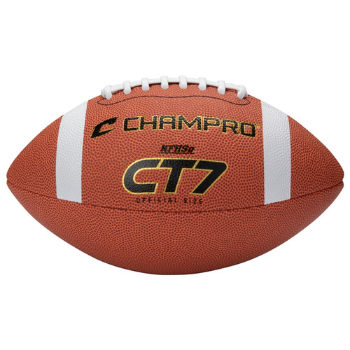 Pallone Da Calcio Champro CT7 Composite – Taglia Intermedia, Marrone, Approvato NFHS