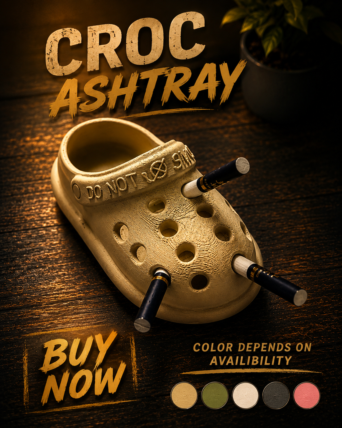 Croc Ashtray - Stick Holder