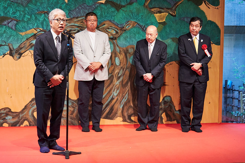 オマーン国 感謝状 オオサカムセンデンキ 島田社長・㈱山福 山口社長・料亭天王殿 大和専務