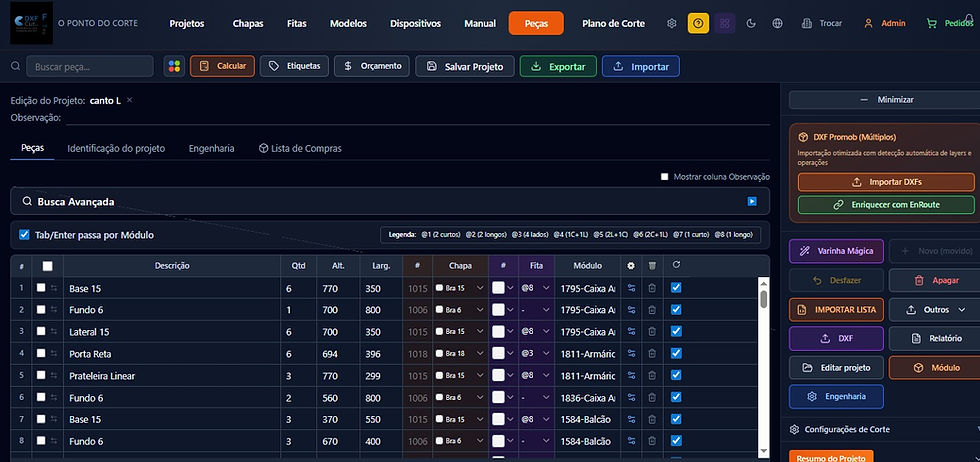 Miniatura: DXF Cut 4.0 - Otimizador de Plano de Corte Profissional