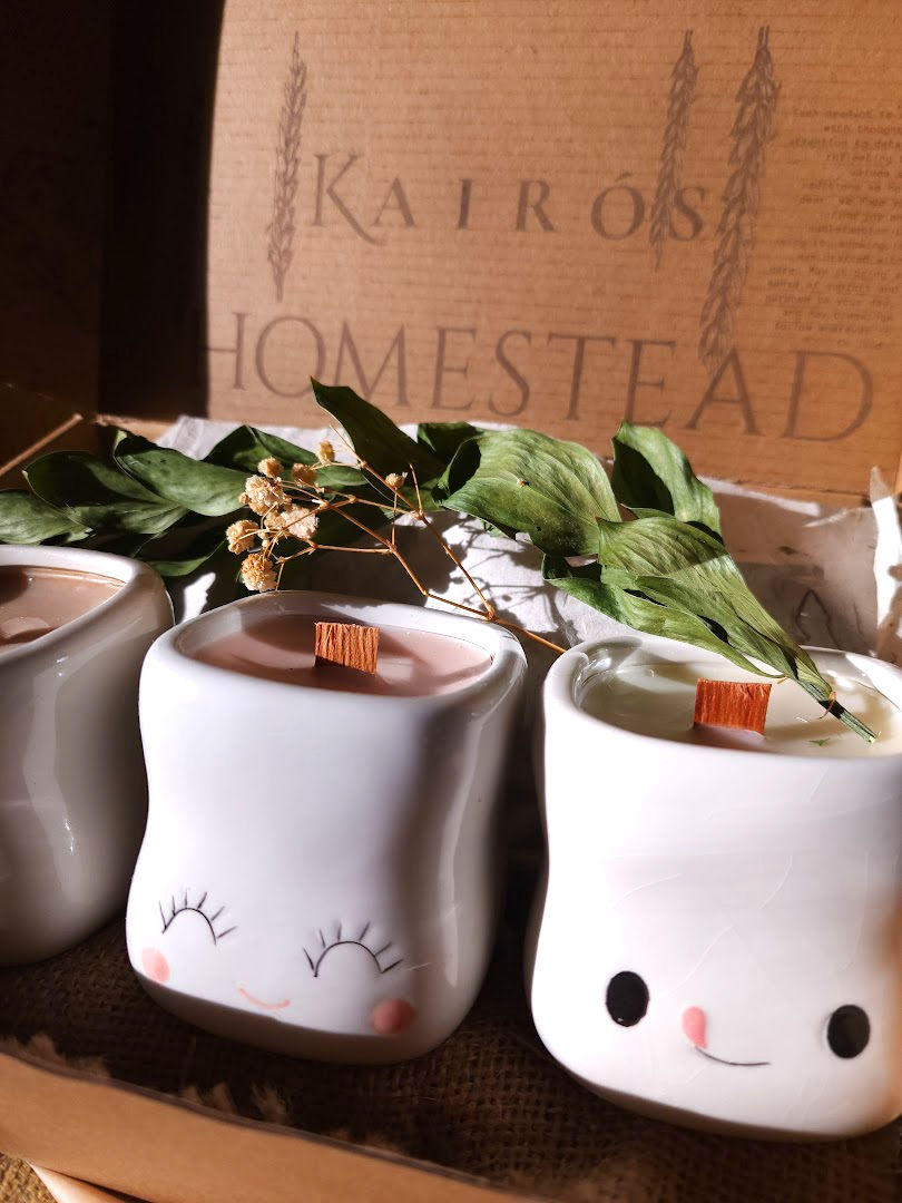 Kids' Beeswax Candle Set – Marshmallow Trio