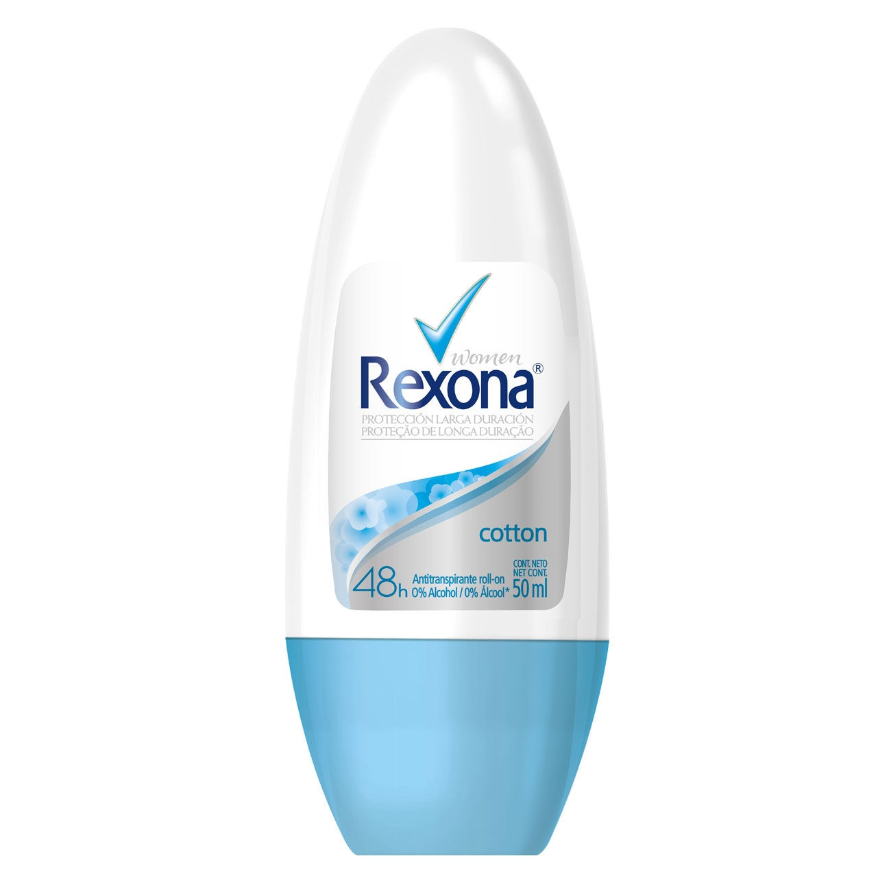 Desodorante Antitransp Rollon Rexona Women Cotton 50mL