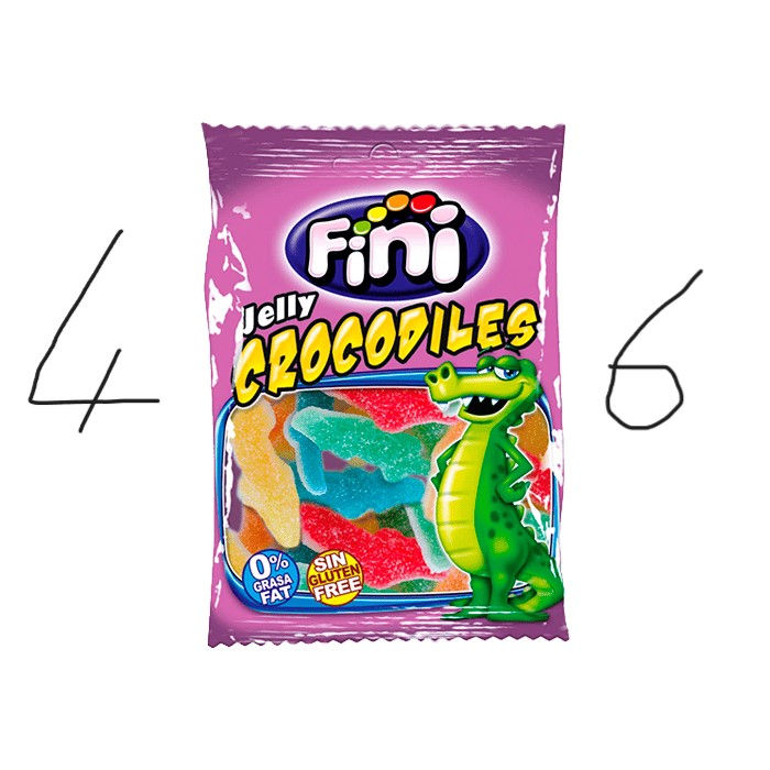 ref 46 Gominolas Crocodile Sucre 90g Fini