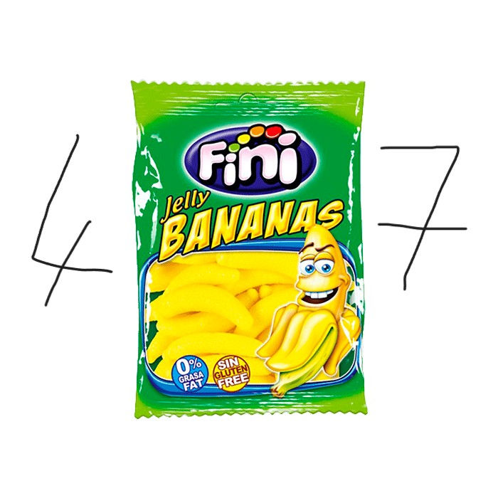 ref 47 Gominolas Bananes Sucre 90g Fini