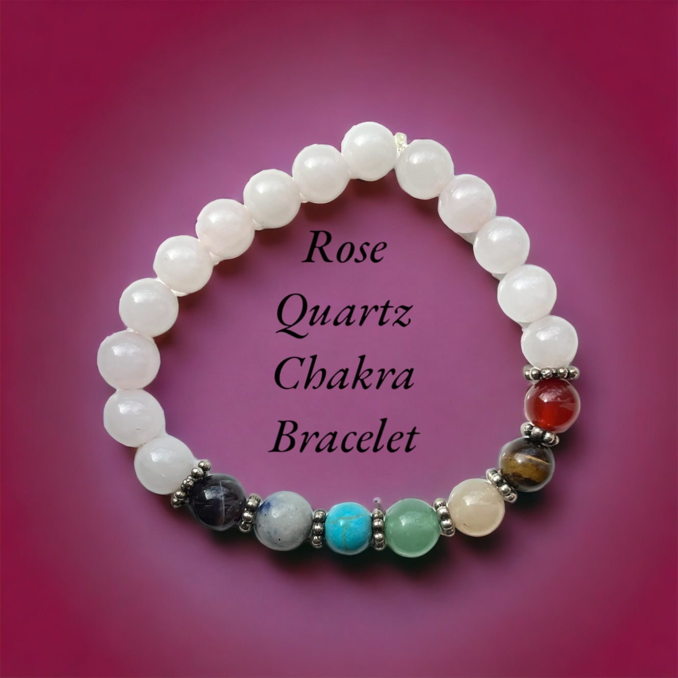 Rose Quartz Chakra Crystal Bracelet - Reiki Infused