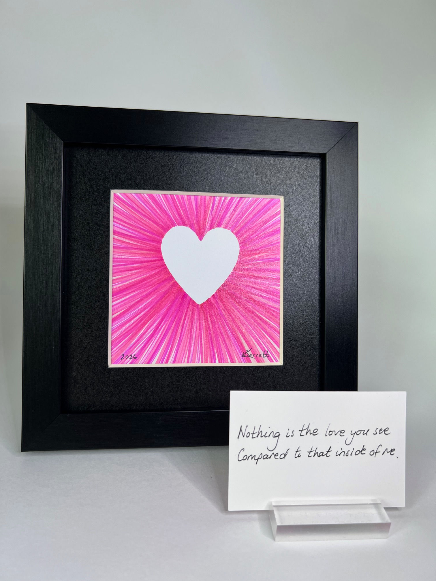 Minimalist Contemporary Heart Abstract Artwork