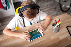 A boy and his tablet device