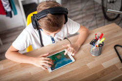 A boy and his tablet device
