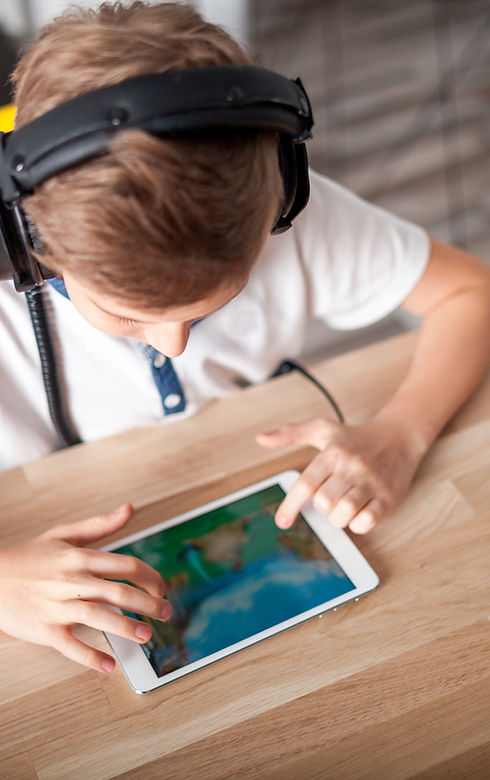 A boy and his tablet device