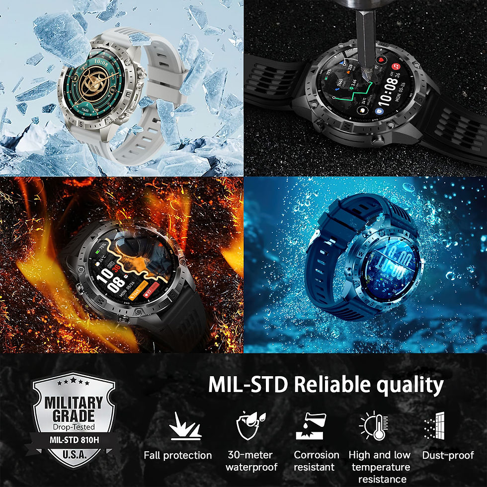 Miniatura: Novo Smartwatch Militar Tank  Model Y102 com GPS Offline, Mapa e Tela AMOLED