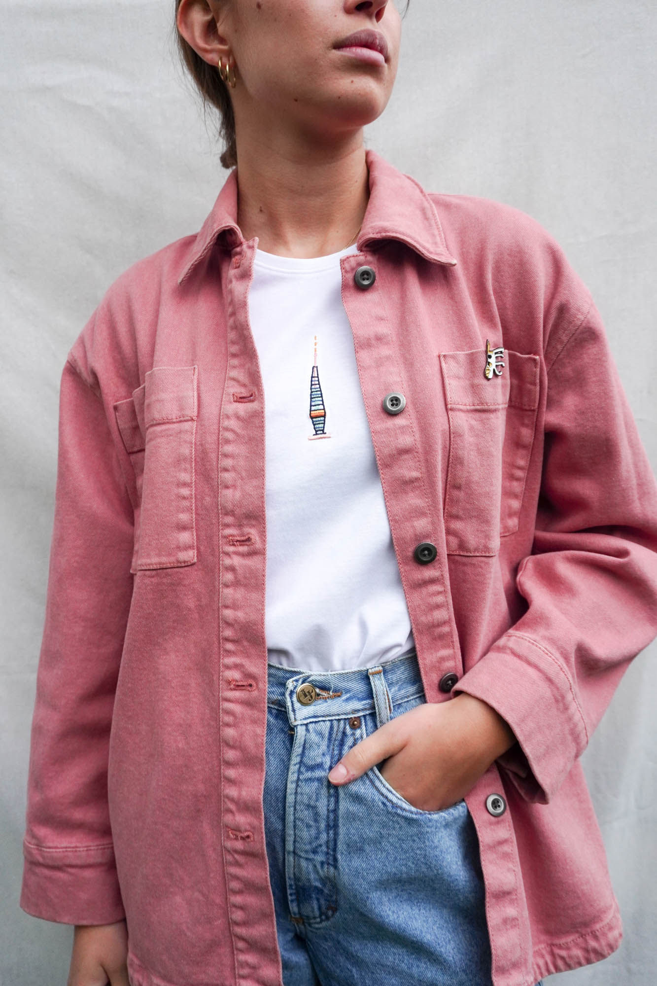 Vyšívané tričko - Kamzík - dámske