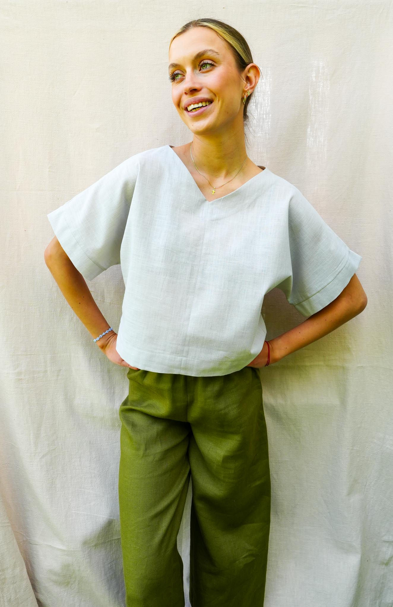 Bavlneno-ľanový top