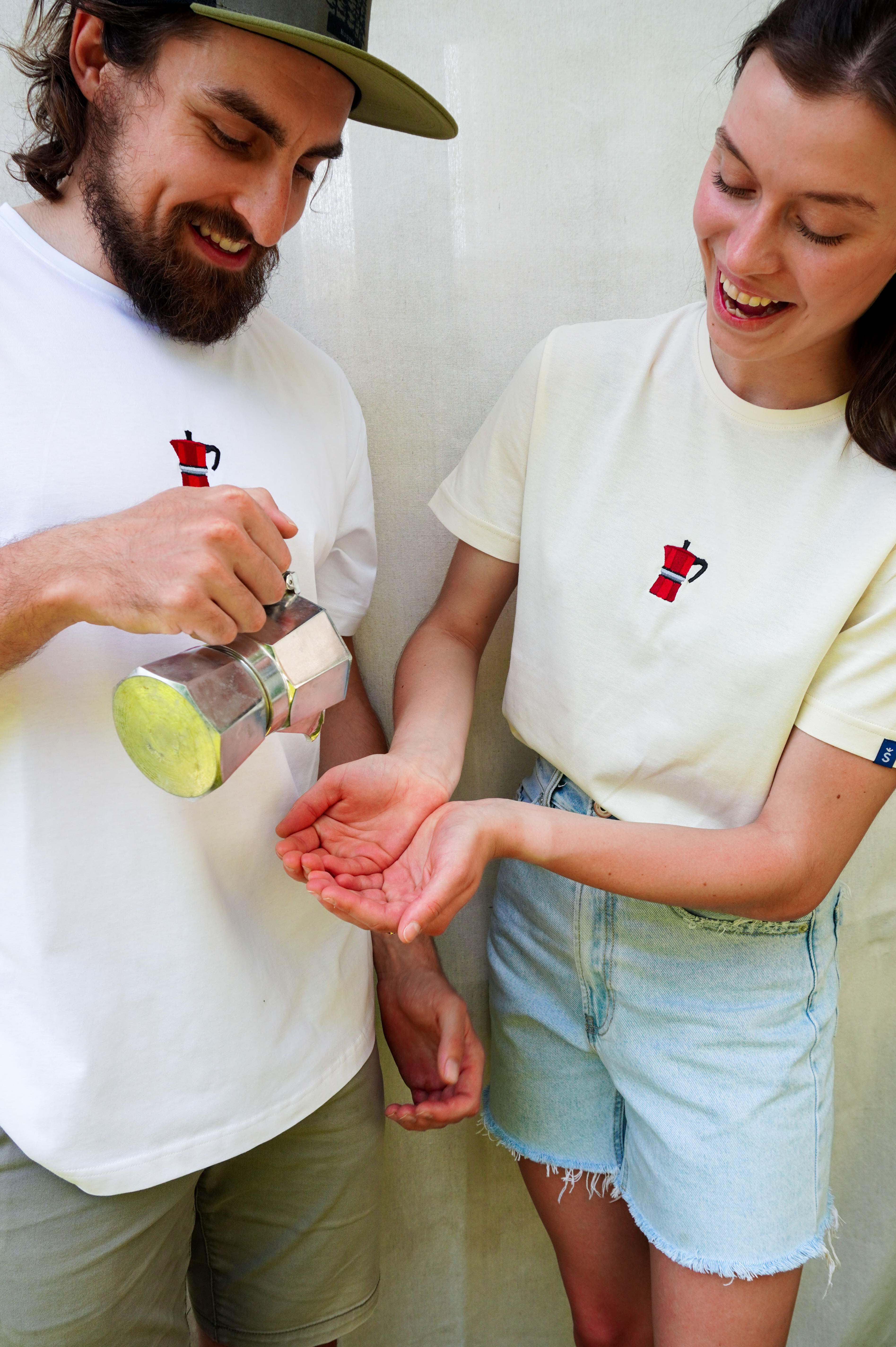 Vyšívané tričko - Mocca