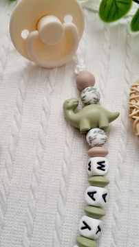 Miniature : Attache tétine personnalisée dinosaure
- Cadeau bébé - Naissance - Vert