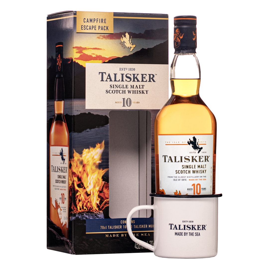 Talisker 10 Year Old Single Malt Scotch Whisky (with Tin Cup Edition)