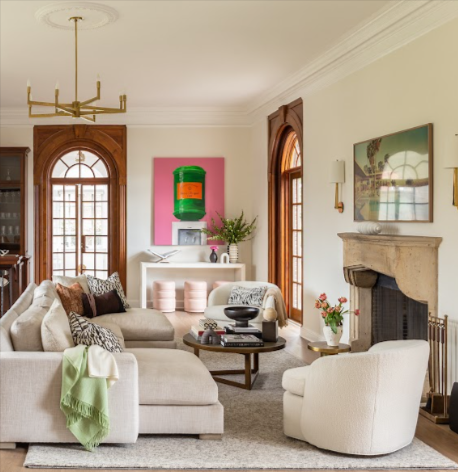 living room, coffee table styling, larchmont ny