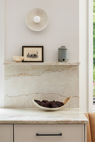 marble, marble backsplash, kitchen organization, kitchen shelving