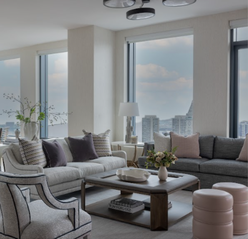 living room, coffee table styling, boston ma