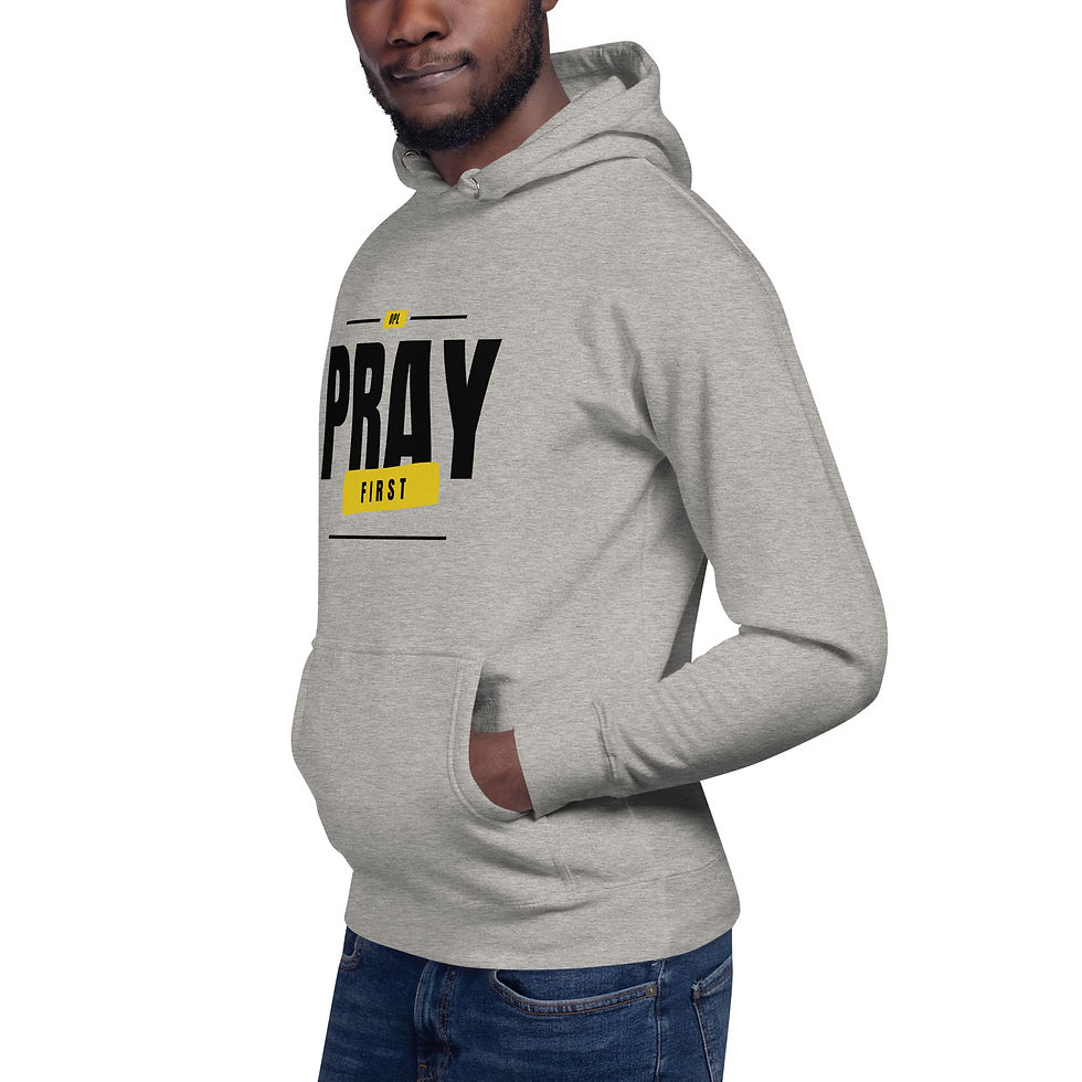 Thumbnail: PRAY FIRSTUnisex Hoodie-Cutie for Guys and Gals