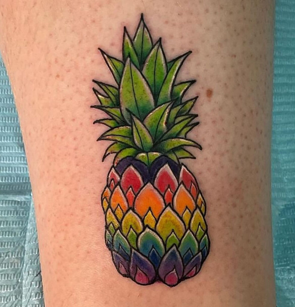 hawaiian pineapple tattoo