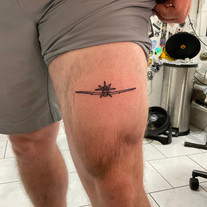 Airplane tattoo by mike r