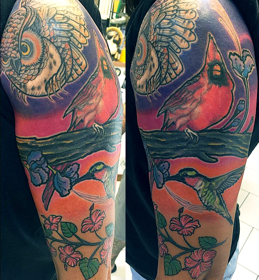 colorful tattoo by tattoo adam