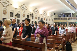 Participants at the Mass