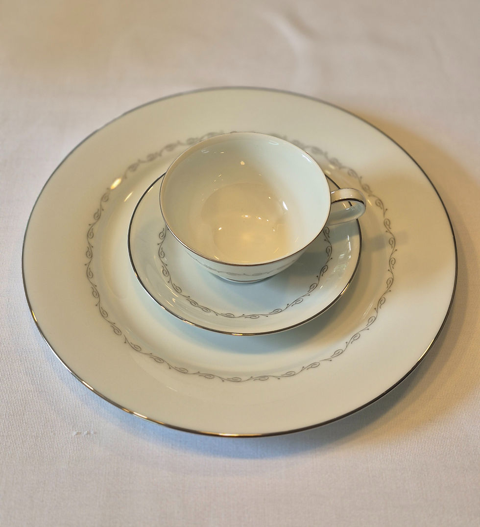 Thumbnail: cup and saucer, dinner plate,