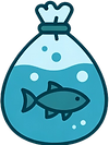 fish in bag icon