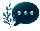 Speech icon with aquarium plant fronds