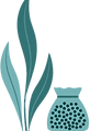 Plant and fish food icon