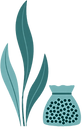 Plant and fish food icon