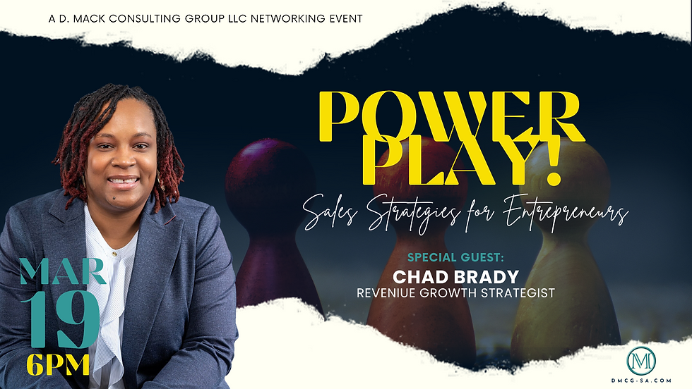 DMCG Power Play! - Sales & Strategies for Entrepreneurs Night