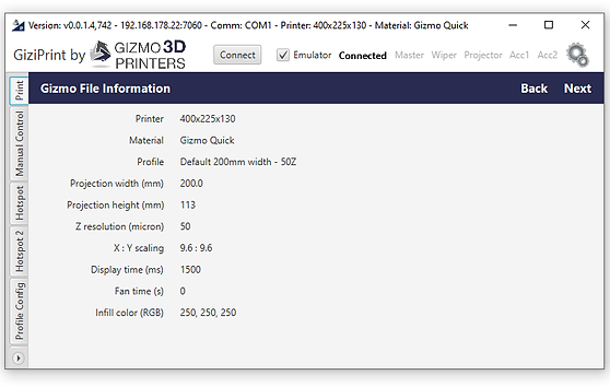 GiziPrint file information