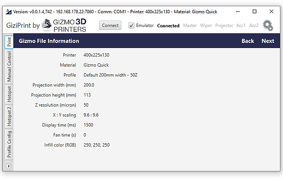 GiziPrint file information