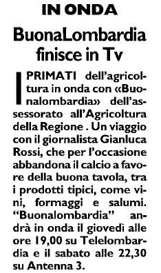 Buonalombardia in onda su otto Tv lombarde