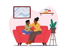 mother and child quality time graphic ohana safety tips