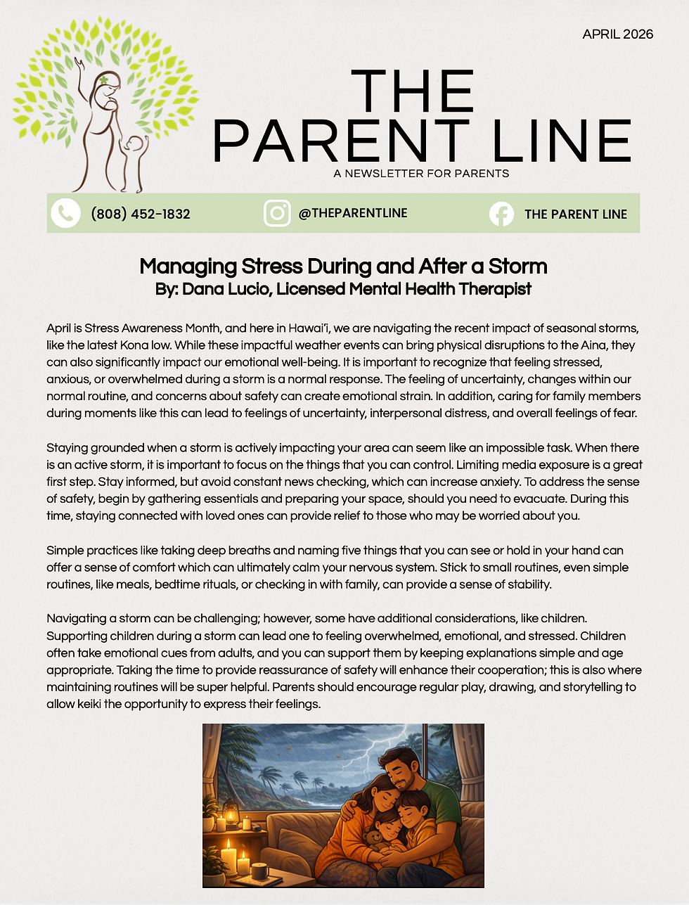 April 2026 Parent Line Newsletter