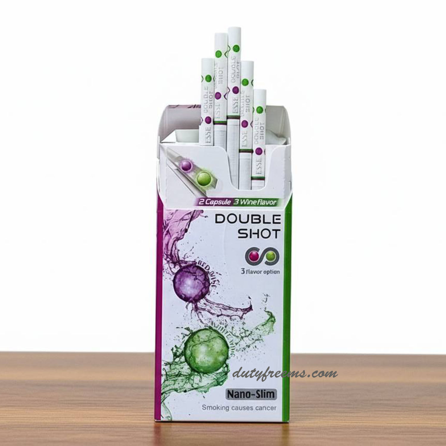 บุหรี่  Esse Double Shot Nano Slims (2เม็ดบีบ)