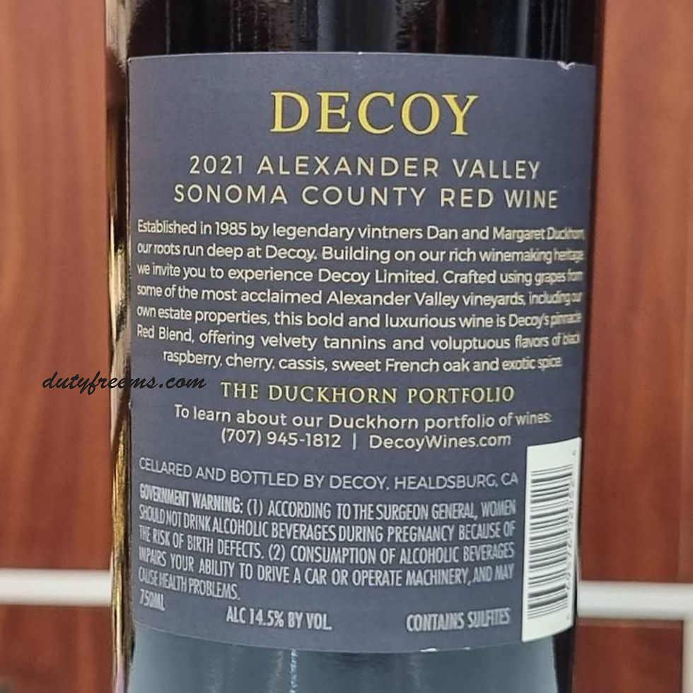 ภาพขนาดย่อ: Decoy Limited Alexander Valley Red Blend 2021  / 1 ลัง 12 ขวด  14,990 บาท