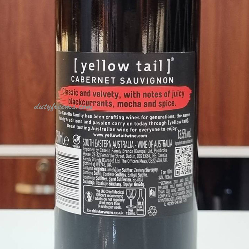 ภาพขนาดย่อ: Yellow Tail Cabernet Sauvignon 2022 /  1 ลัง 12 ขวด 6,300 บาท