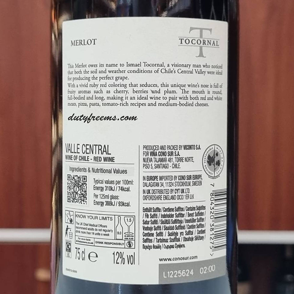 ภาพขนาดย่อ: Tocornal Merlot 2024 / 1 ลัง 6,900 บาท