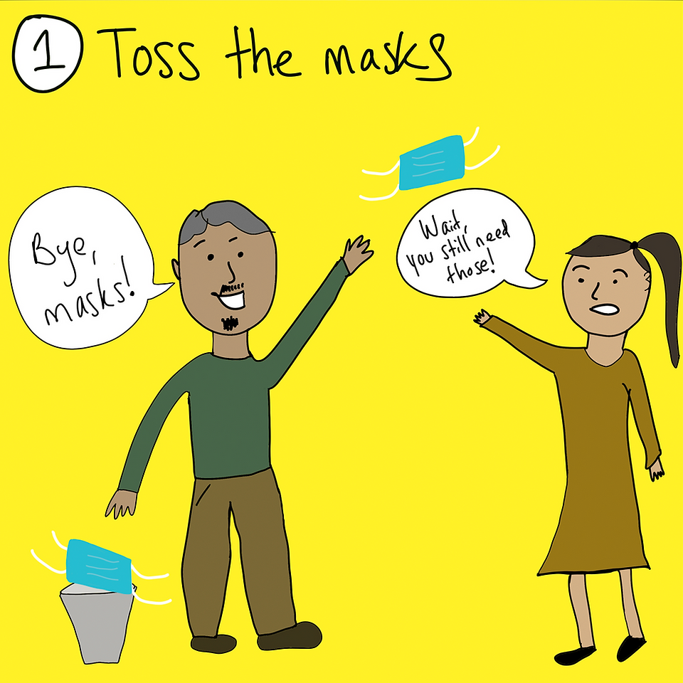 Toss the masks.