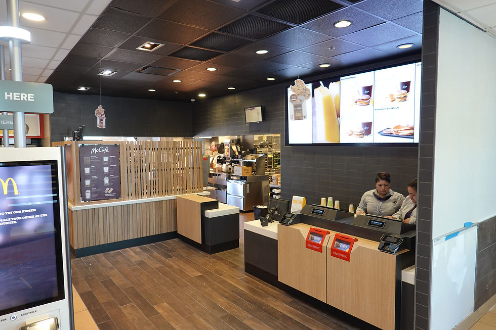 finished McDonald’s commercial renovation interior