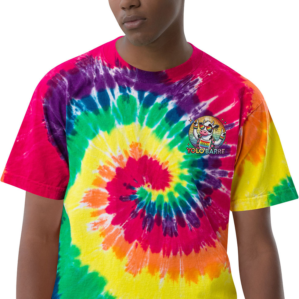 Thumbnail: Oversized tie-dye Embroidered Cow Shirt