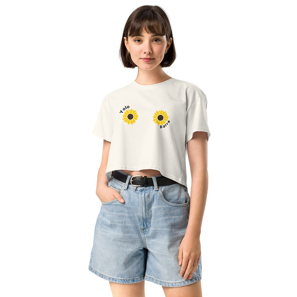 Thumbnail: Women’s Yolo Barre Sunflower crop top