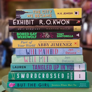February reading stack