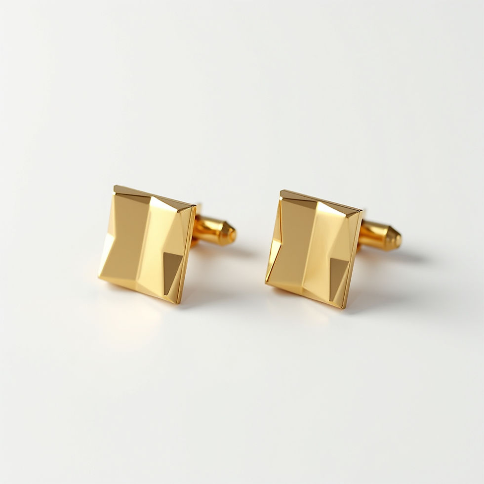 Cufflinks Geométricos Oro