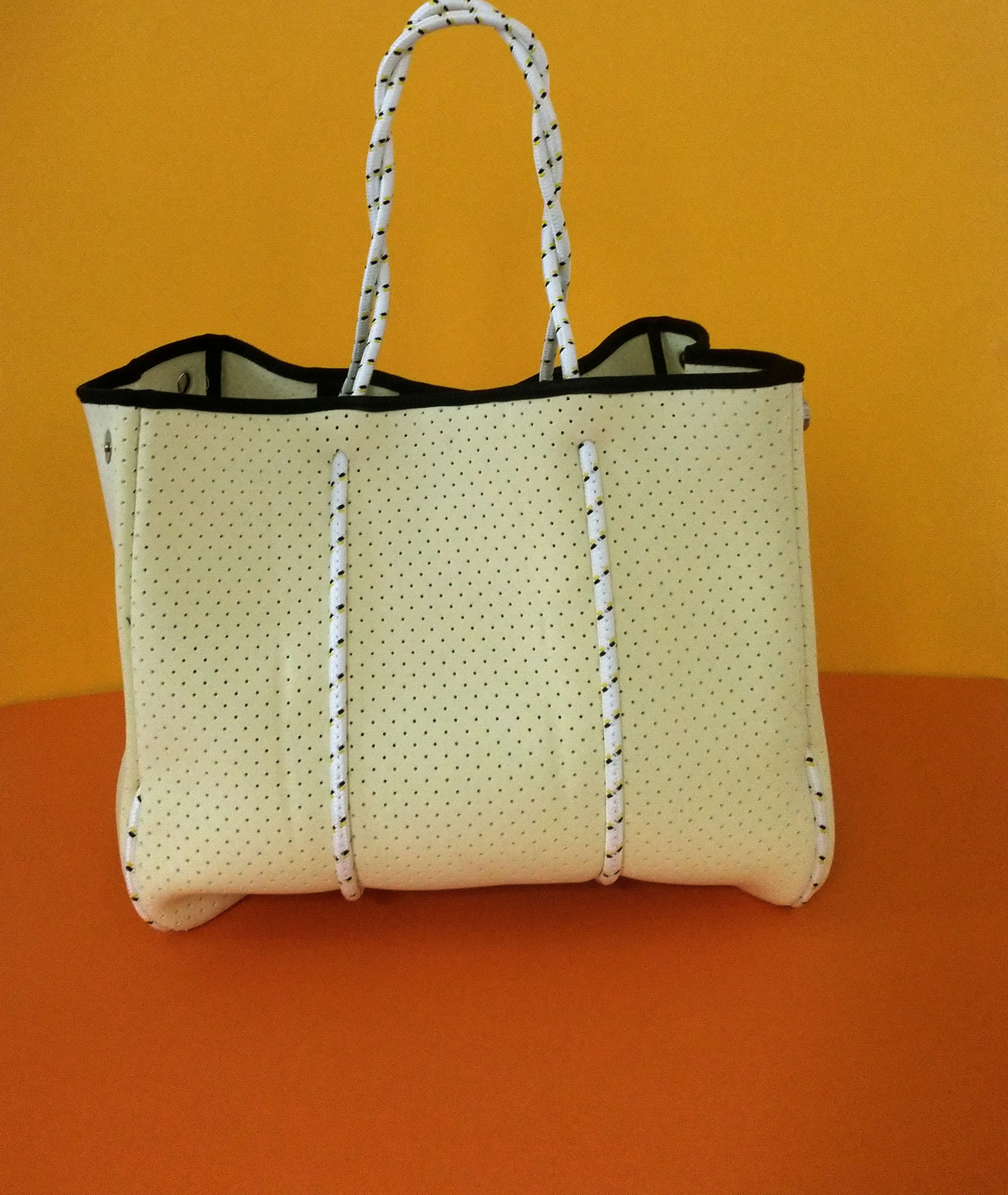 large yellow neoprene beach bag