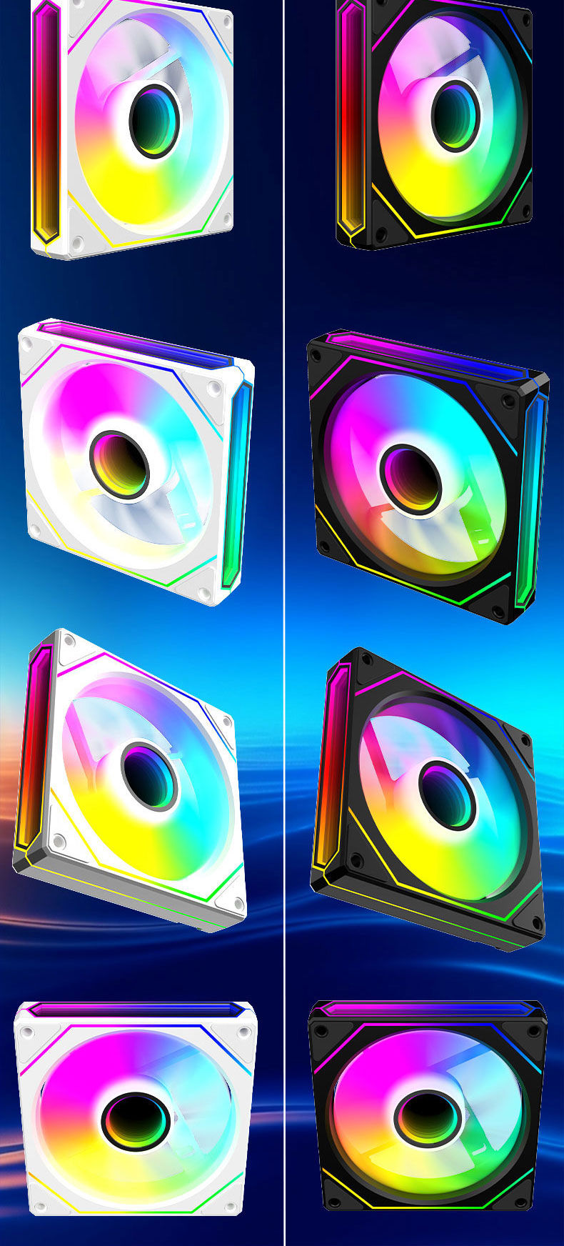 Thumbnail: UPSIREN UF-4 12CM Computer Chassis Fan,Infinite Prism ARGB Fan/3 Mirror Surfaces